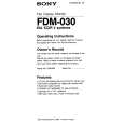 SONY FDM-030 Owner's Manual cover photo