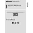 PIONEER RS-D7R Owner's Manual cover photo