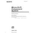SONY CMT-L7HD Owner's Manual cover photo