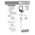 SONY MDR84 Service Manual cover photo