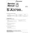 PIONEER S-A3700/XE Service Manual cover photo