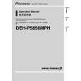 PIONEER DEH-P5850MPH/XN/GS Owner's Manual cover photo