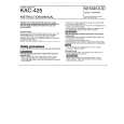 KENWOOD KAC425 Owner's Manual cover photo
