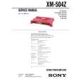 SONY XM504Z Service Manual cover photo