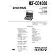 SONY ICFCD1000 Service Manual cover photo