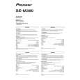 PIONEER SE-M380/XCN/EW Owner's Manual cover photo