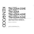 KENWOOD TM431E Owner's Manual cover photo