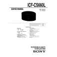 SONY ICFCS660L Service Manual cover photo
