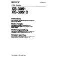 SONY XS-3051 Owner's Manual cover photo