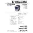 SONY ICFCD853 Service Manual cover photo