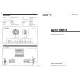 SONY XS-122X Owner's Manual cover photo