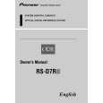 PIONEER RS-D7R-2/EW Owner's Manual cover photo