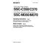 SONY SSCC350 Owner's Manual cover photo