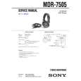 SONY MDR7505 Service Manual cover photo