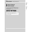 PIONEER AVD-W7900/XZ/UC Owner's Manual cover photo