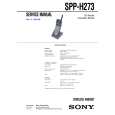 SONY SPPH273 Owner's Manual cover photo
