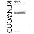 KENWOOD GE-970 Owner's Manual cover photo