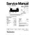 TECHNICS RSCH550 Service Manual cover photo