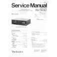TECHNICS RSTR167 Service Manual cover photo