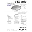 SONY DE221 Service Manual cover photo