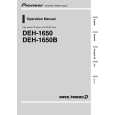 PIONEER DEH-1650B/XR/ES Owner's Manual cover photo