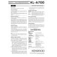 KENWOOD KL-A700 Owner's Manual cover photo