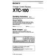 SONY XTC-100 Owner's Manual cover photo