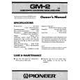 PIONEER GM-2/US Owner's Manual cover photo