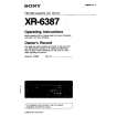 SONY XR-6387 Owner's Manual cover photo