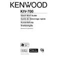 KENWOOD KIV-700 Quick Start cover photo