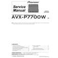 PIONEER AVX-P7700W/ES Service Manual cover photo