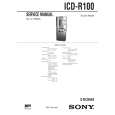 SONY ICD-R100PC Owner's Manual cover photo