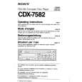 SONY CDX7582 Owner's Manual cover photo