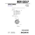 SONY MDRG63LP Service Manual cover photo