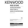 KENWOOD KAC-6104D Owner's Manual cover photo