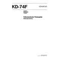 KENWOOD KD-74F Owner's Manual cover photo