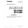 TOSHIBA SD2109A Service Manual cover photo