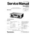 TECHNICS RSM202 Service Manual cover photo
