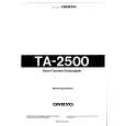 ONKYO TA-2500 Owner's Manual cover photo