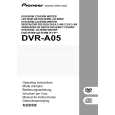PIONEER DVRA05 Owner's Manual cover photo