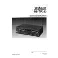 TECHNICS RS-TR333 Owner's Manual cover photo