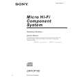 SONY CMT-CP100 Owner's Manual cover photo