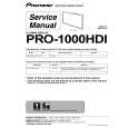 PIONEER PRO-1000HDI/LUCXC Service Manual cover photo