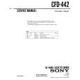 SONY CFD-442 Service Manual cover photo