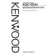 KENWOOD KGC-6040 Owner's Manual cover photo