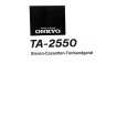 ONKYO TA-2550 Owner's Manual cover photo
