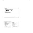 SONY CDB-231 Owner's Manual cover photo