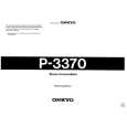 ONKYO P-3370 Owner's Manual cover photo