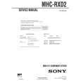 SONY MHCRXD2 Service Manual cover photo