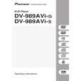 PIONEER DV-989AVI-G Owner's Manual cover photo
